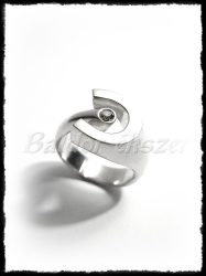 Egyköves ezüst patkó gyűrű